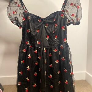 Sugar thrillz rose embroidered dress